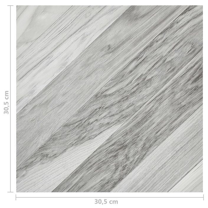 Planches de plancher autoadhésives 20 pcs PVC 1,86 m² Gris rayé - Photo n°11