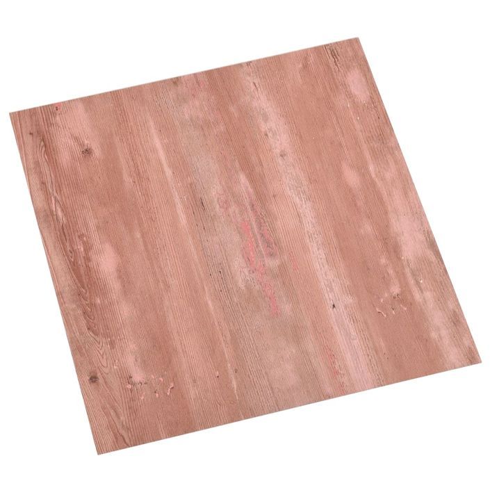 Planches de plancher autoadhésives 20 pcs PVC 1,86 m² Rouge - Photo n°6