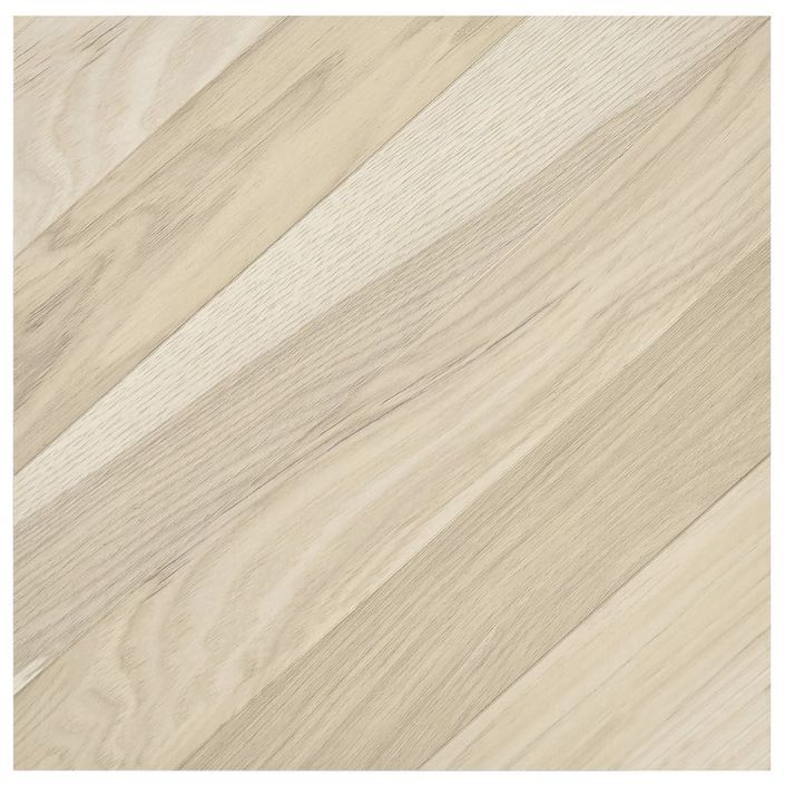 Planches de plancher autoadhésives 20 pcs PVC 1,86m² Beige rayé - Photo n°7