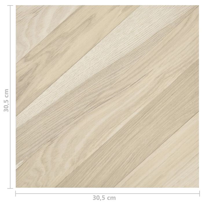 Planches de plancher autoadhésives 20 pcs PVC 1,86m² Beige rayé - Photo n°11