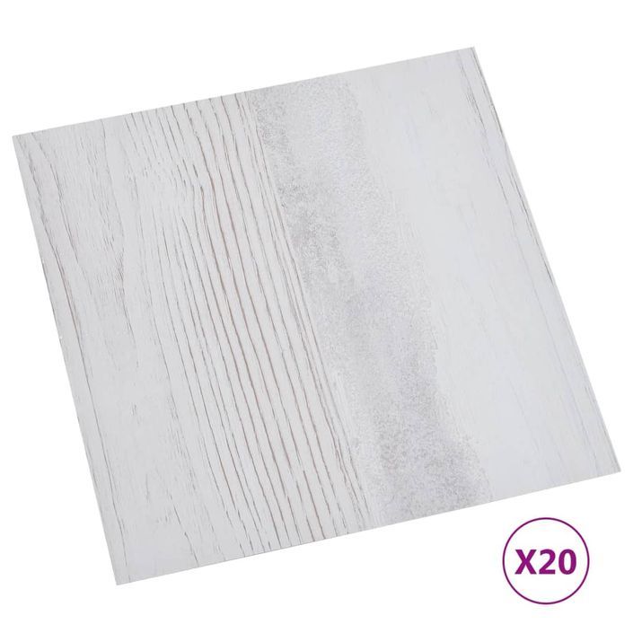 Planches de plancher autoadhésives 20 pcs PVC 1,86m² Gris clair 2 - Photo n°2