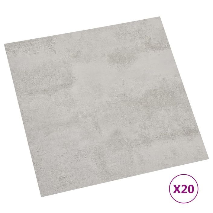 Planches de plancher autoadhésives 20 pcs PVC 1,86m² Gris clair 4 - Photo n°2