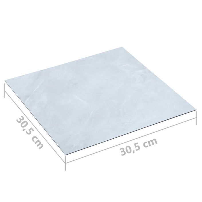 Planches de plancher autoadhésives 5,11 m² PVC Blanc Marbre - Photo n°6