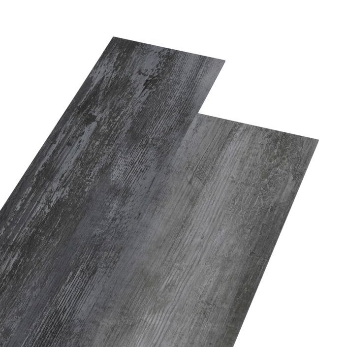 Planches de plancher PVC 4,46 m² 3 mm Gris brillant - Photo n°2