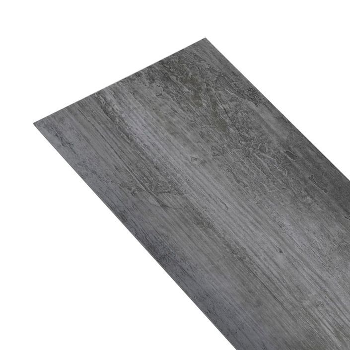 Planches de plancher PVC 4,46 m² 3 mm Gris brillant - Photo n°7