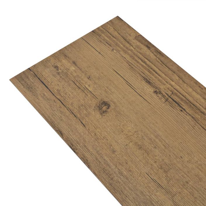 Planches de plancher PVC 4,46 m² 3 mm Marron noyer - Photo n°6