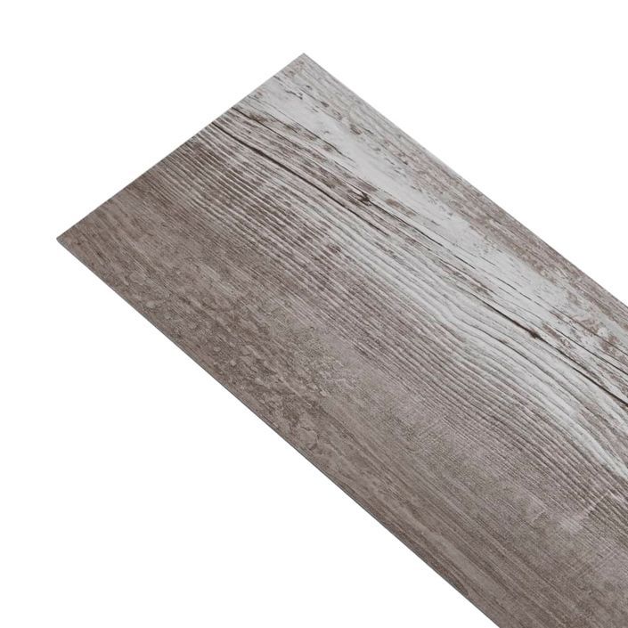 Planches de plancher PVC 5,26 m² 2 mm Marron de bois mat - Photo n°7