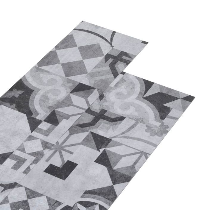 Planches de plancher PVC 5,26 m² 2 mm Motif de gris - Photo n°2