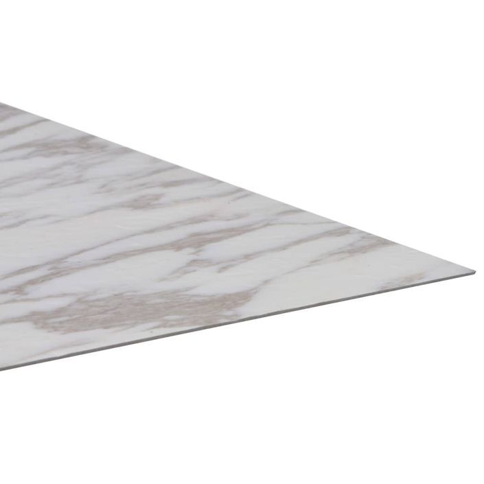 Planches plancher autoadhésives 20 pcs PVC 1,86 m² Marbre blanc - Photo n°6