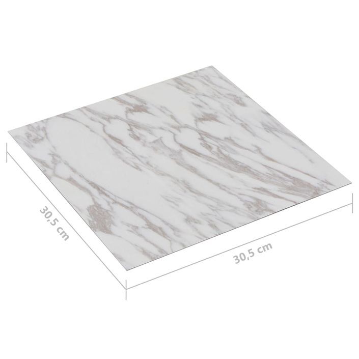 Planches plancher autoadhésives 20 pcs PVC 1,86 m² Marbre blanc - Photo n°8
