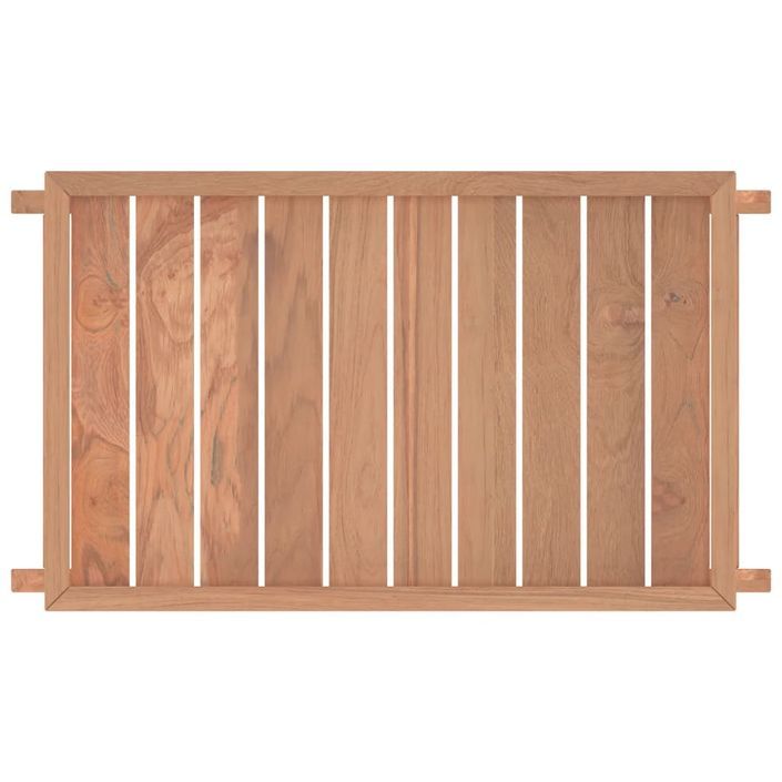 Plateau pliable 55x35x25 cm Bois de teck massif - Photo n°5