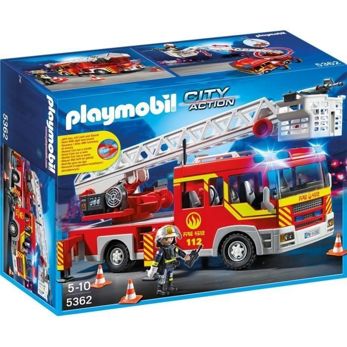 Playmobil 5362 Camion Pompier Échelle Sirène - Photo n°1