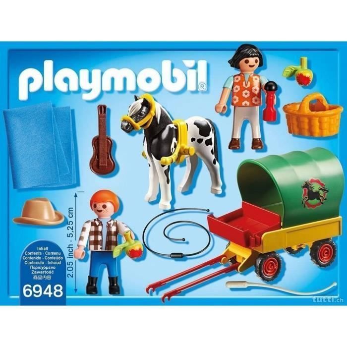 PLAYMOBIL 6948 - Country - Enfants avec Chariot et Poney - Photo n°4