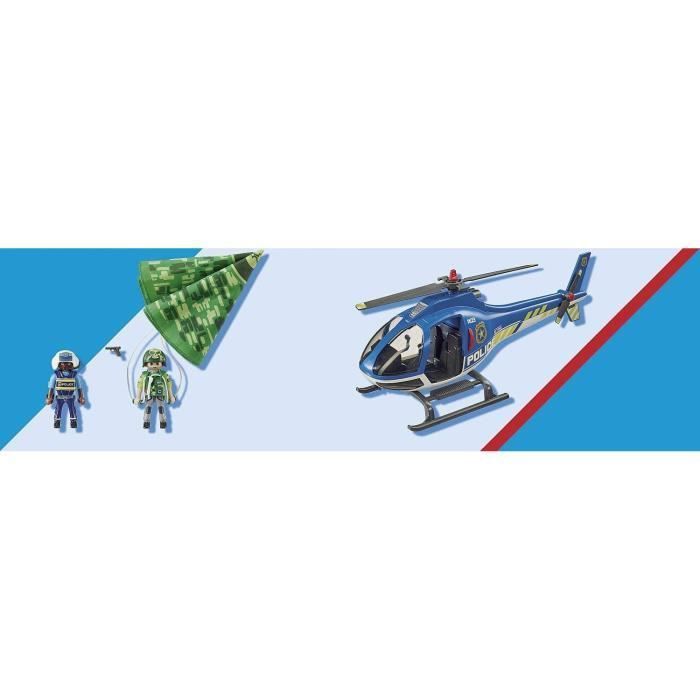 PLAYMOBIL - 70569 - Police Hélicoptere de police et parachutiste - Photo n°6