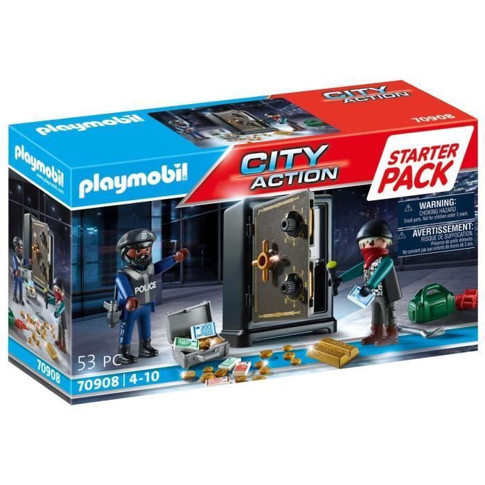 PLAYMOBIL - 70908 - Starter Pack Policier cambrioleur de coffre-fort - Photo n°1