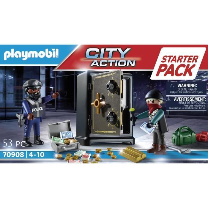 PLAYMOBIL - 70908 - Starter Pack Policier cambrioleur de coffre-fort - Photo n°5