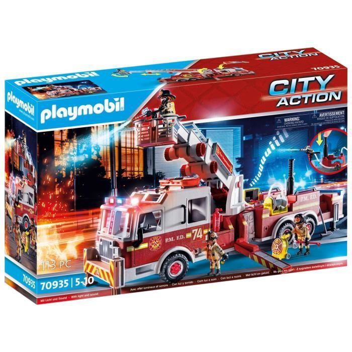 PLAYMOBIL - 70935 - Camion de pompiers avec échelle - Photo n°1