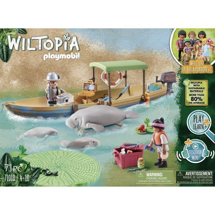 PLAYMOBIL - 71010 - Pirogue et lamantins - Photo n°6