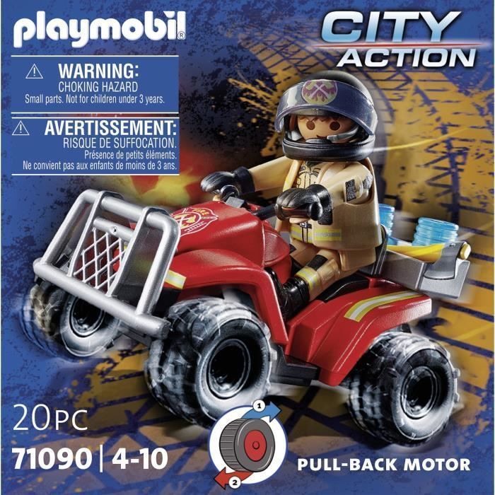 PLAYMOBIL - 71090 - Pompier et quad - Photo n°5