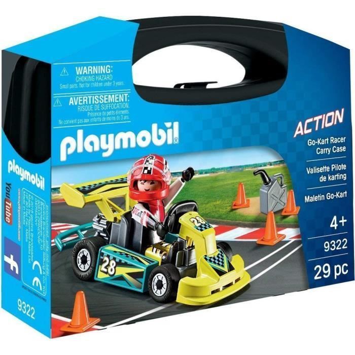 PLAYMOBIL 9322 - Action - Valisette Pilote de Karting - Nouveauté 2019 - Photo n°1