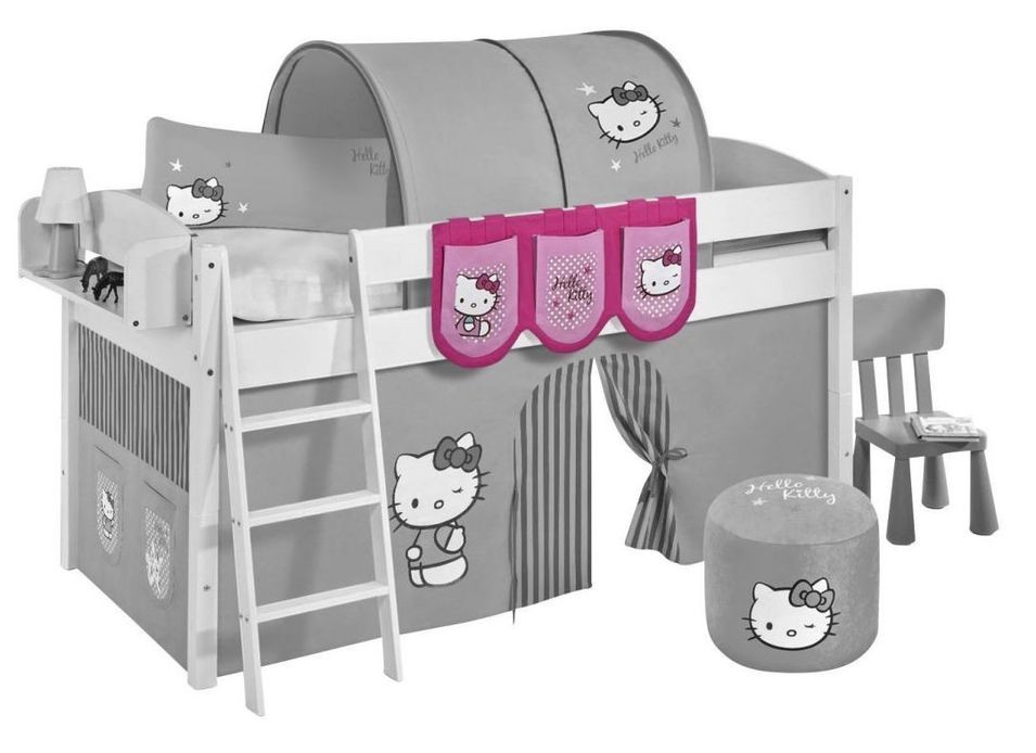 Pochettes rose Hello Kitty pour lit mezzanine enfant - Photo n°1