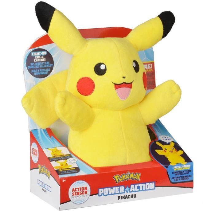 POKEMON Peluche Pikachu son & lumiere - 30 cm - Photo n°1