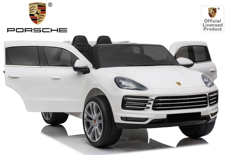 Porsche Cayenne S blanche Voiture électrique 2 places enfant - Photo n°2