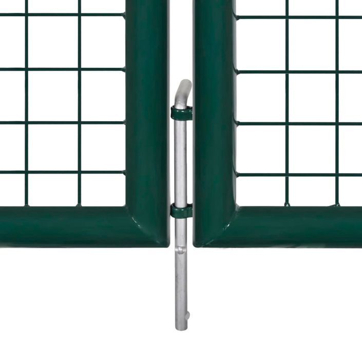 Portail de clôture Acier 306x150 cm Vert - Photo n°5