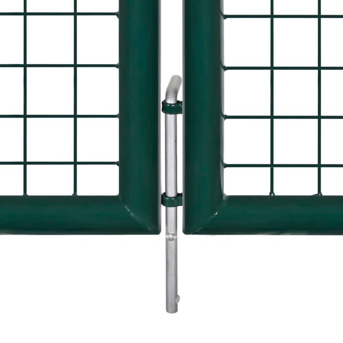 Portail de clôture Acier 306x175 cm Vert - Photo n°5
