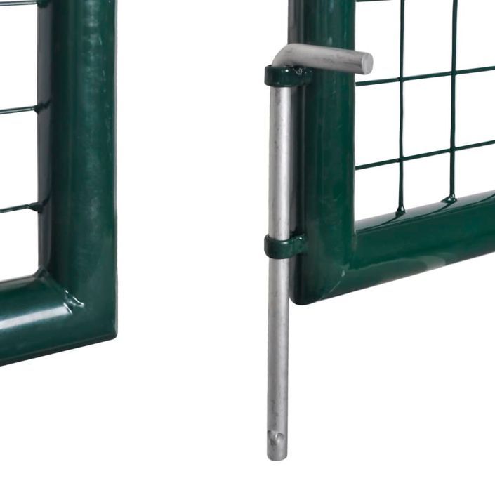 Portail de clôture Acier 306x175 cm Vert - Photo n°7