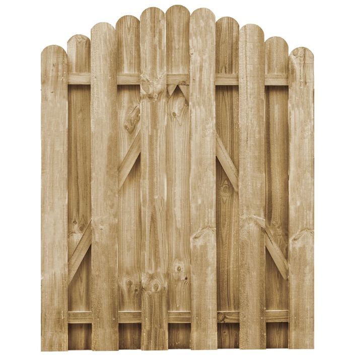 Portail de jardin Bois de pin imprégné 100x125 cm - Photo n°1