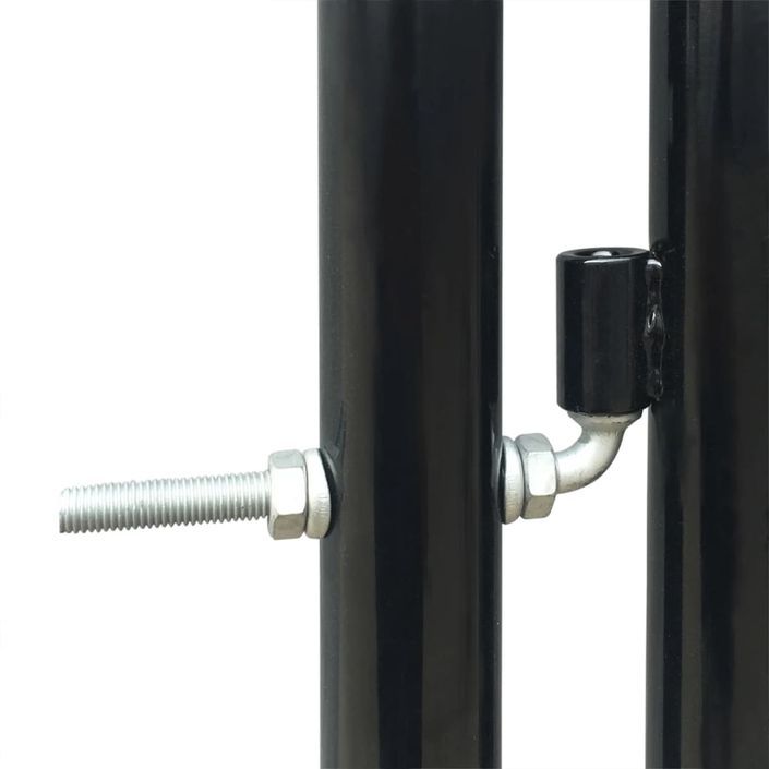 Portail simple de clôture Noir 300x200 cm - Photo n°3