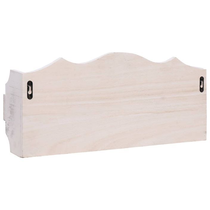 Porte-manteau mural Blanc 50x10x23 cm Bois - Photo n°4