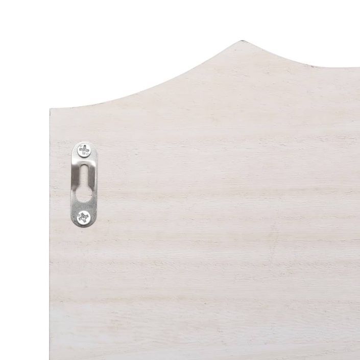 Porte-manteau mural Blanc 50x10x23 cm Bois - Photo n°6