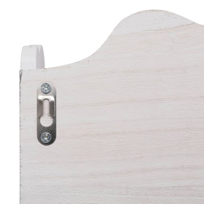 Porte-manteau mural Blanc 50x10x30 cm Bois - Photo n°6