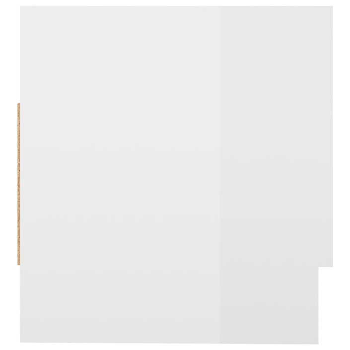 Porte manteau mural Blanc brillant 70x32,5x35 cm - Photo n°7