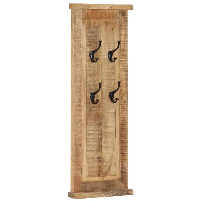 Porte-manteaux 2 pcs Bois massif de manguier 38x100 cm - Photo n°11