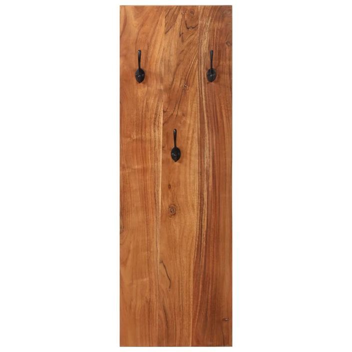 Porte-manteaux muraux 2 pcs 36x3x110 cm Bois d'acacia massif - Photo n°3