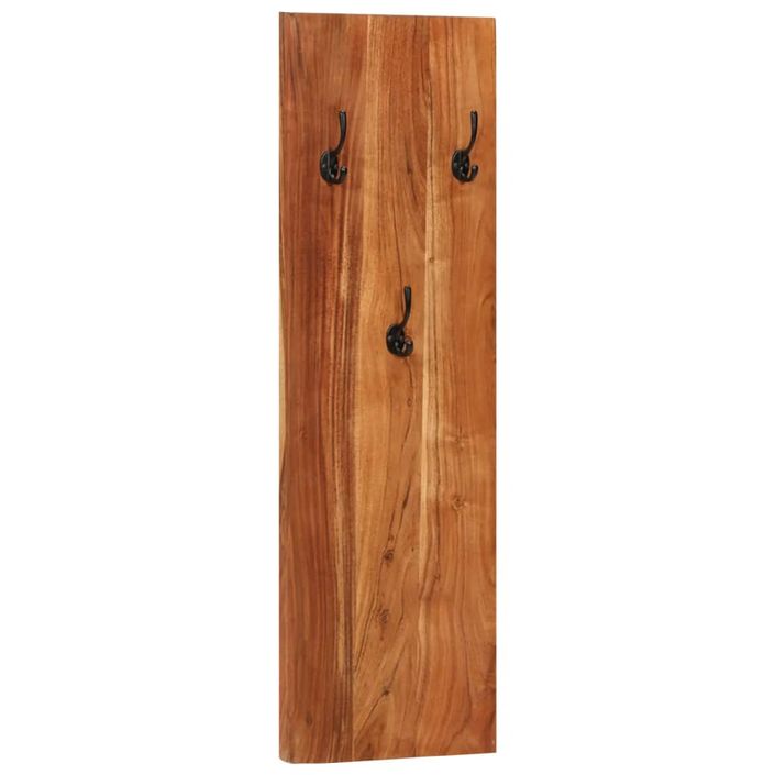 Porte-manteaux muraux 2 pcs 36x3x110 cm Bois d'acacia massif - Photo n°11