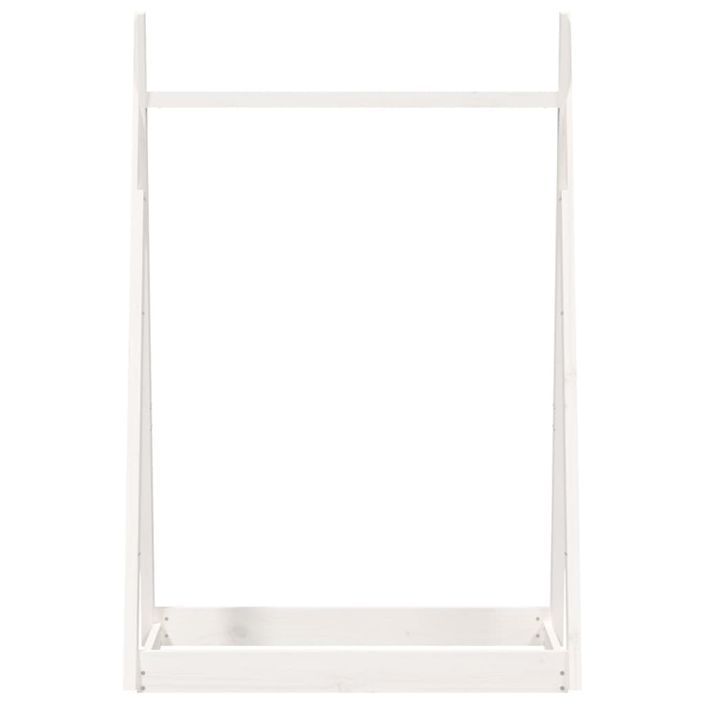 Porte-vêtements Blanc 100x45x150 cm Bois de pin massif - Photo n°4