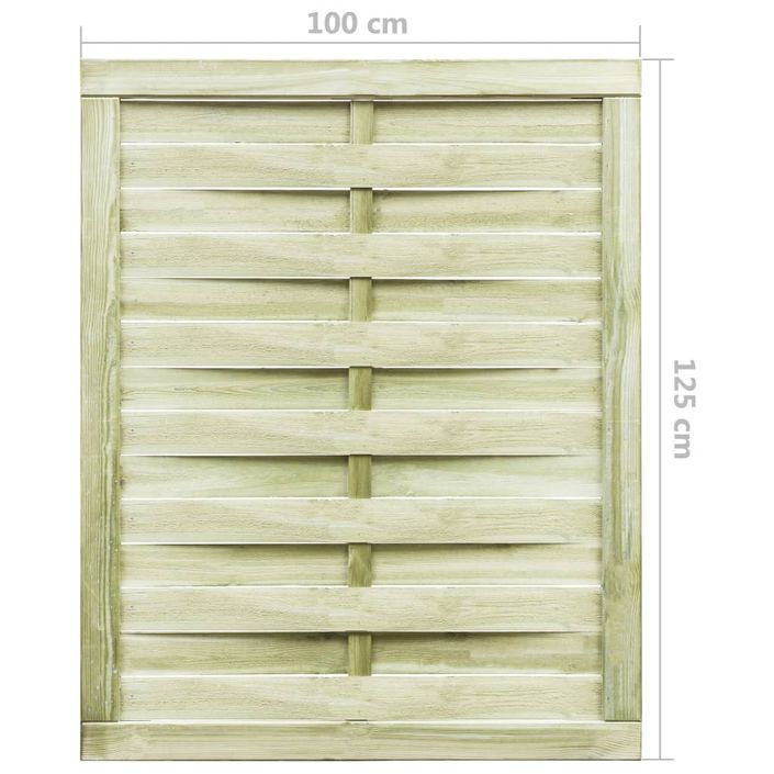 Portillon Bois de pin imprégné 100 x 125 cm Vert 2 - Photo n°4