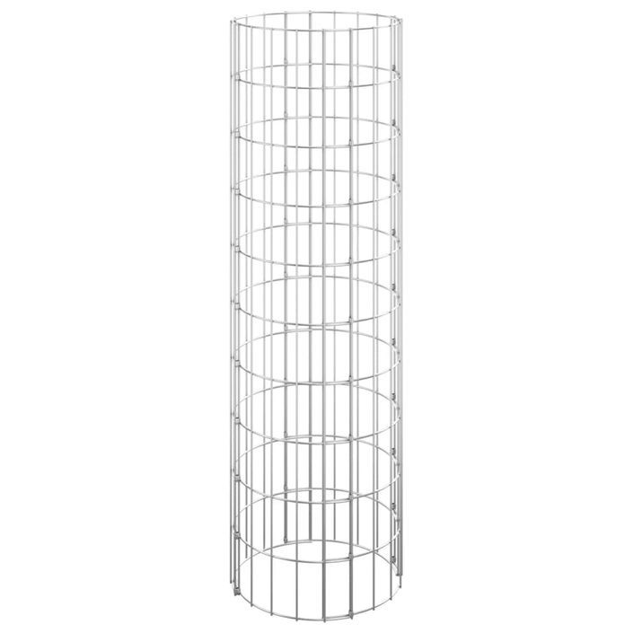 Poteau à gabion circulaire Acier galvanisé Ø30x100 cm - Photo n°2