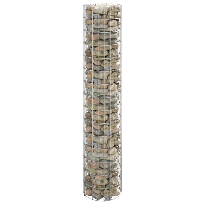 Poteau à gabion circulaire Acier galvanisé Ø30x150 cm - Photo n°1