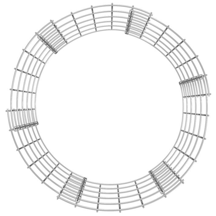 Poteau à gabion circulaire Acier galvanisé Ø50x50 cm - Photo n°4