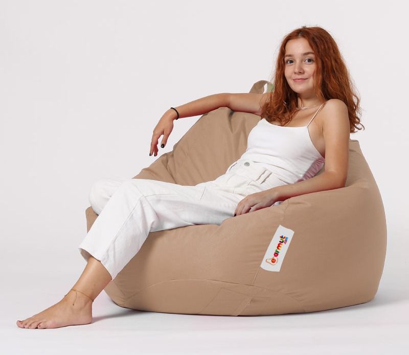 Pouf poire beige Premium XXL - Photo n°1