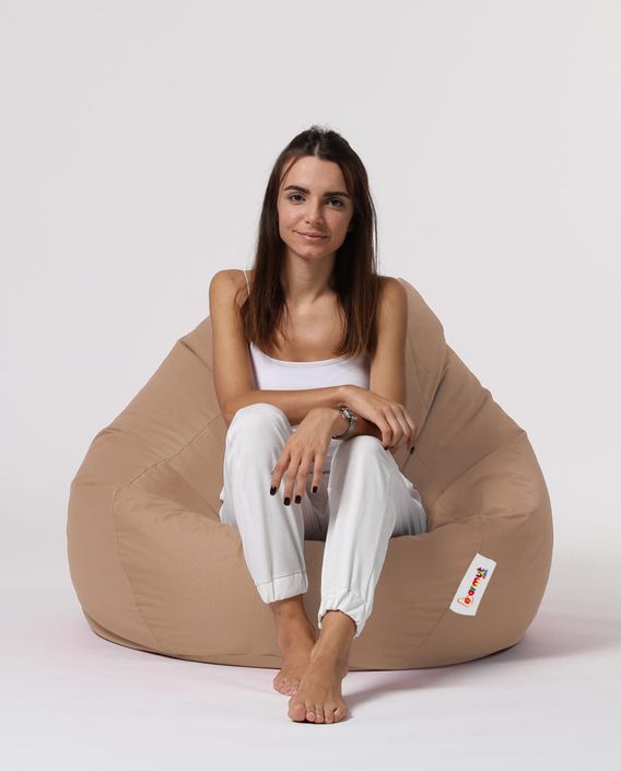 Pouf poire beige Premium XXL - Photo n°6