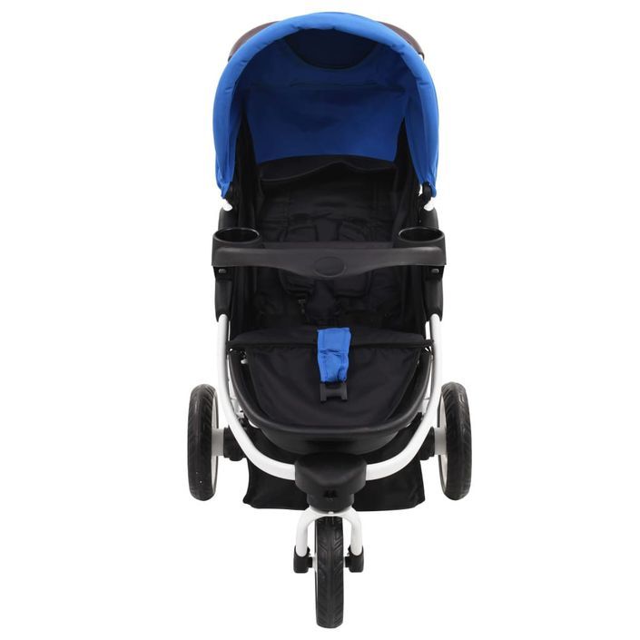 Poussette bébé à 3 roues Bleu et noir - Photo n°6