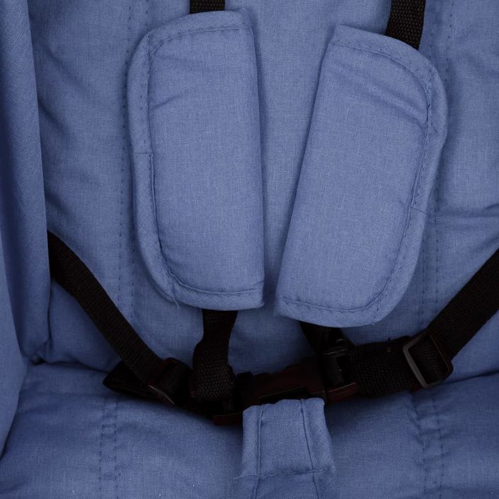 Poussette bébé à 3 roues Bleu marine et noir Acier - Photo n°2