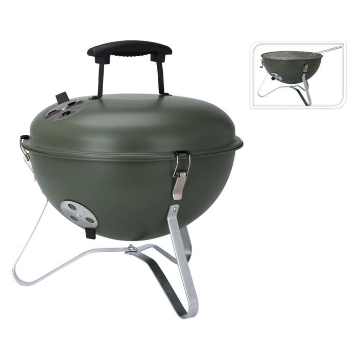 ProGarden Barbecue forme de boule 37 cm vert olive - Photo n°1