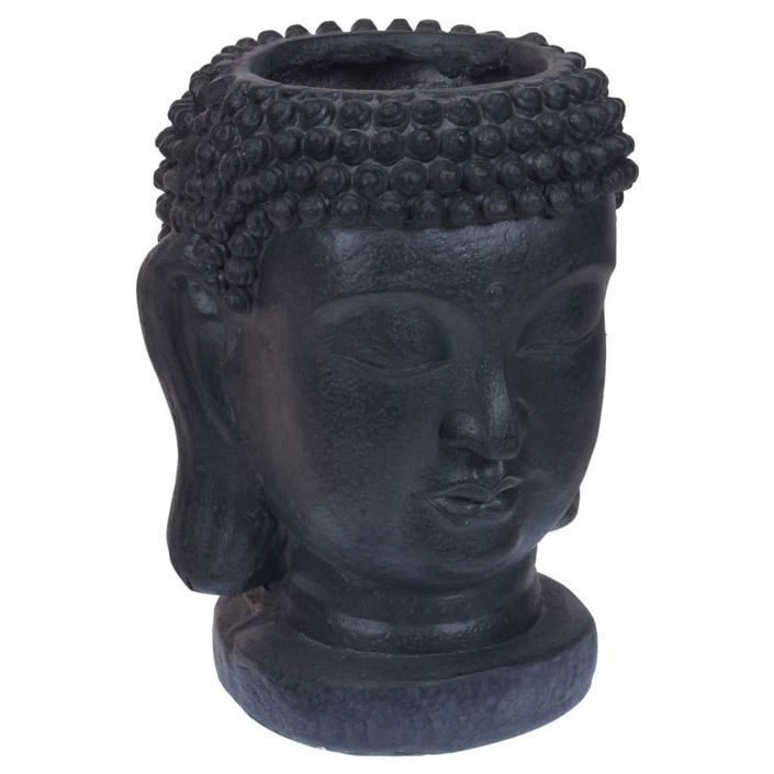 ProGarden Pot à fleurs Figurine de Bouddha 25x26x35 cm Anthracite - Photo n°2